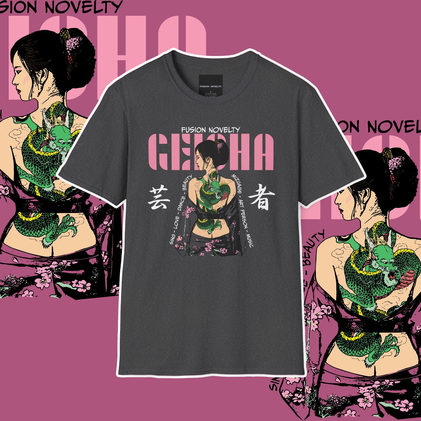 Geisha Dragon Unisex Tee